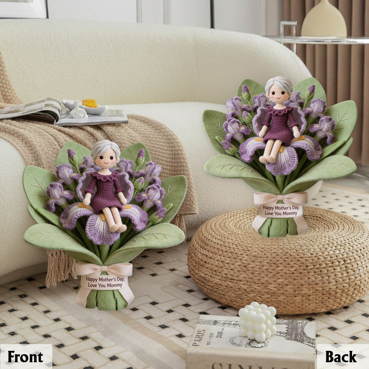 Einzigartiges Geschenk für sie/Mama, individuell aus jedem Foto - Personalisierte Premium Kunstfell-Kissen