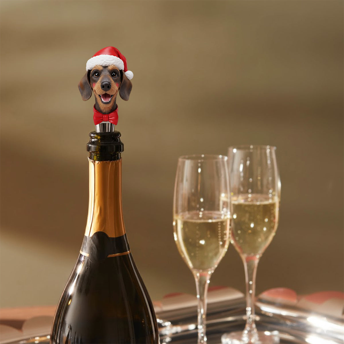 Xmas Resin Caricature - Personalized Family Bottle Stopper