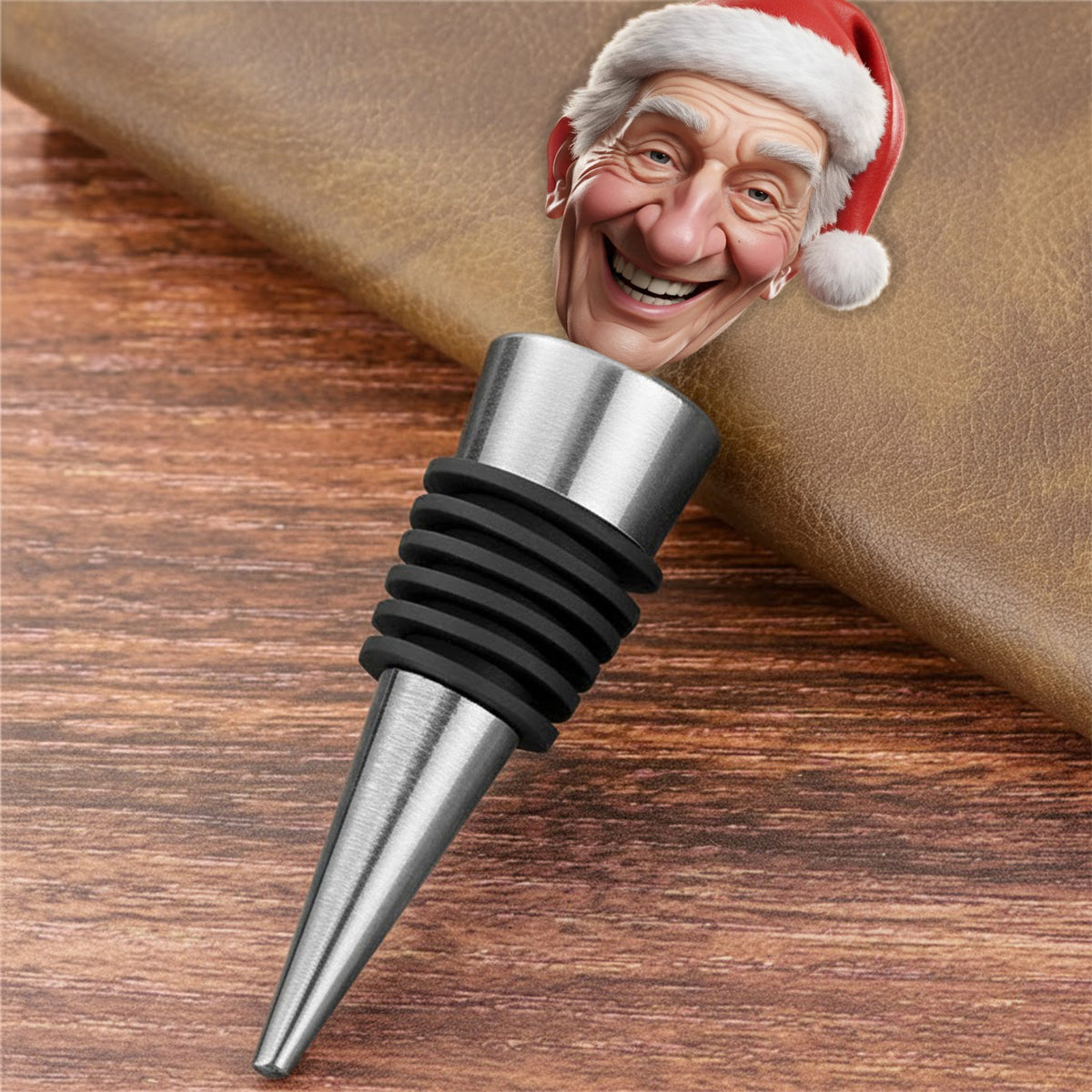 Xmas Resin Caricature - Personalized Family Bottle Stopper