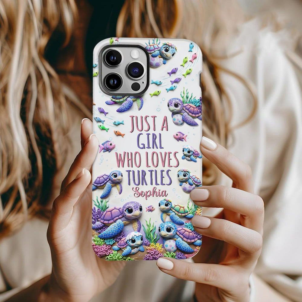 Just A Girl Who Loves Turtles - Personalized Turtle Full Print Phone Case