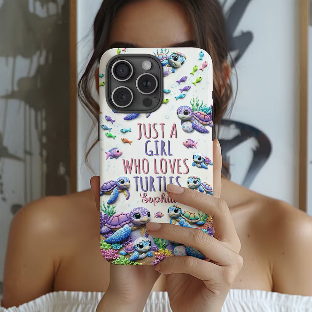 Just A Girl Who Loves Turtles - Personalized Turtle Full Print Phone Case