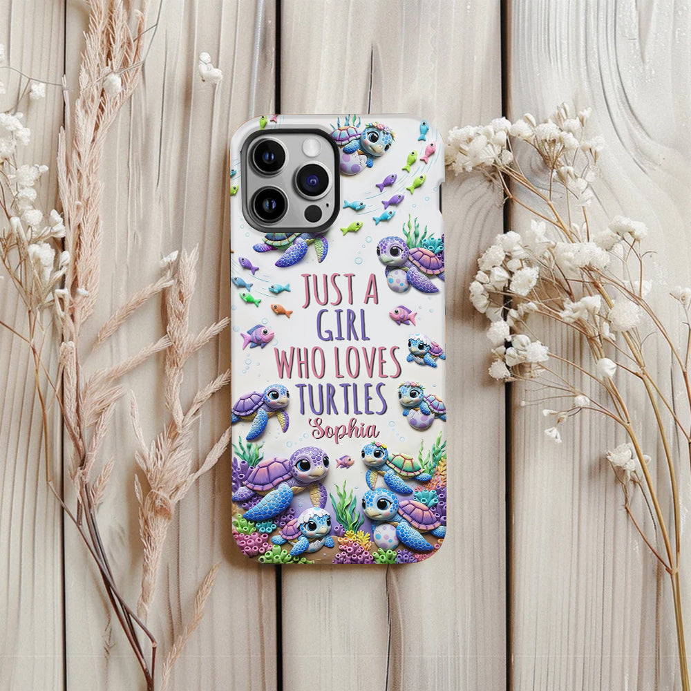 Just A Girl Who Loves Turtles - Personalized Turtle Full Print Phone Case