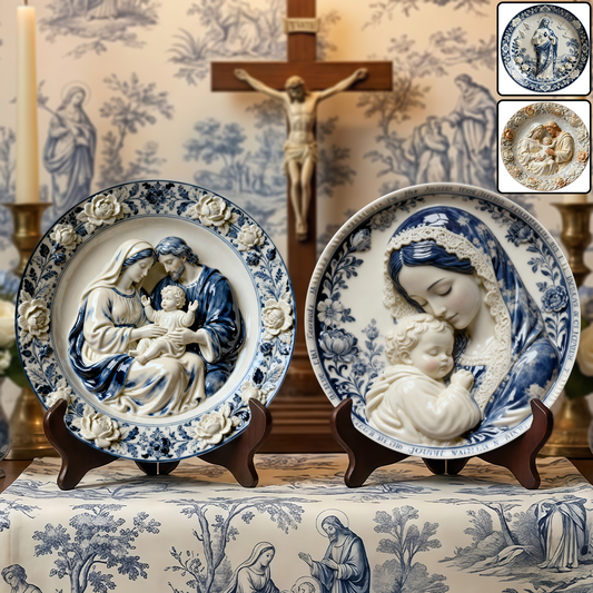 Ich bin ein Kind Gottes – Personalisierter christlicher runder Keramikteller