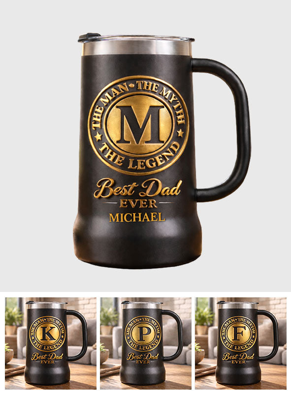 The Man The Myth The Legend, Gift for Dad - Personalized Father Beer Stein