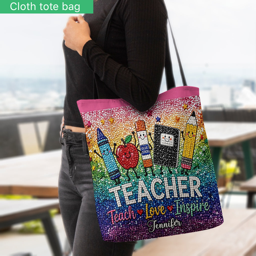 Teach Love Inspire - Personalized Teacher Tote Bag