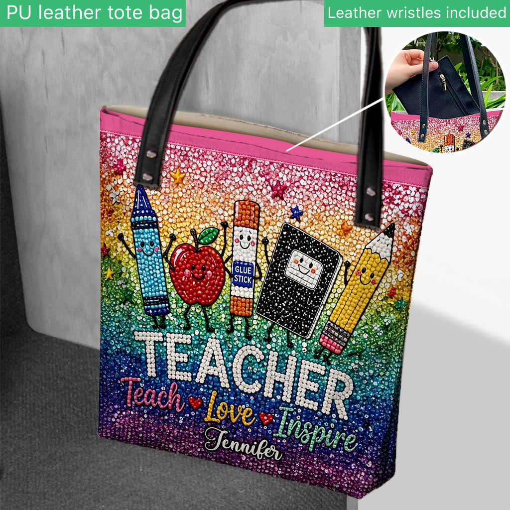 Teach Love Inspire - Personalized Teacher Tote Bag