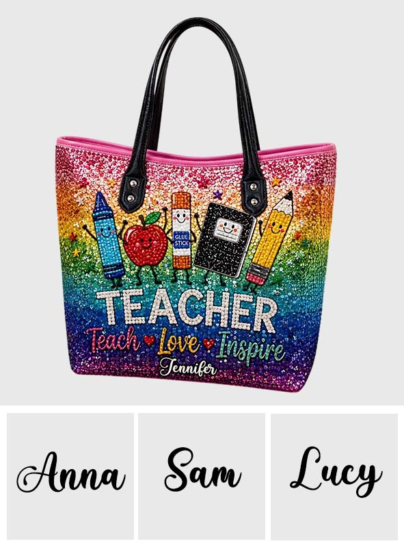 Teach Love Inspire - Personalized Teacher Tote Bag