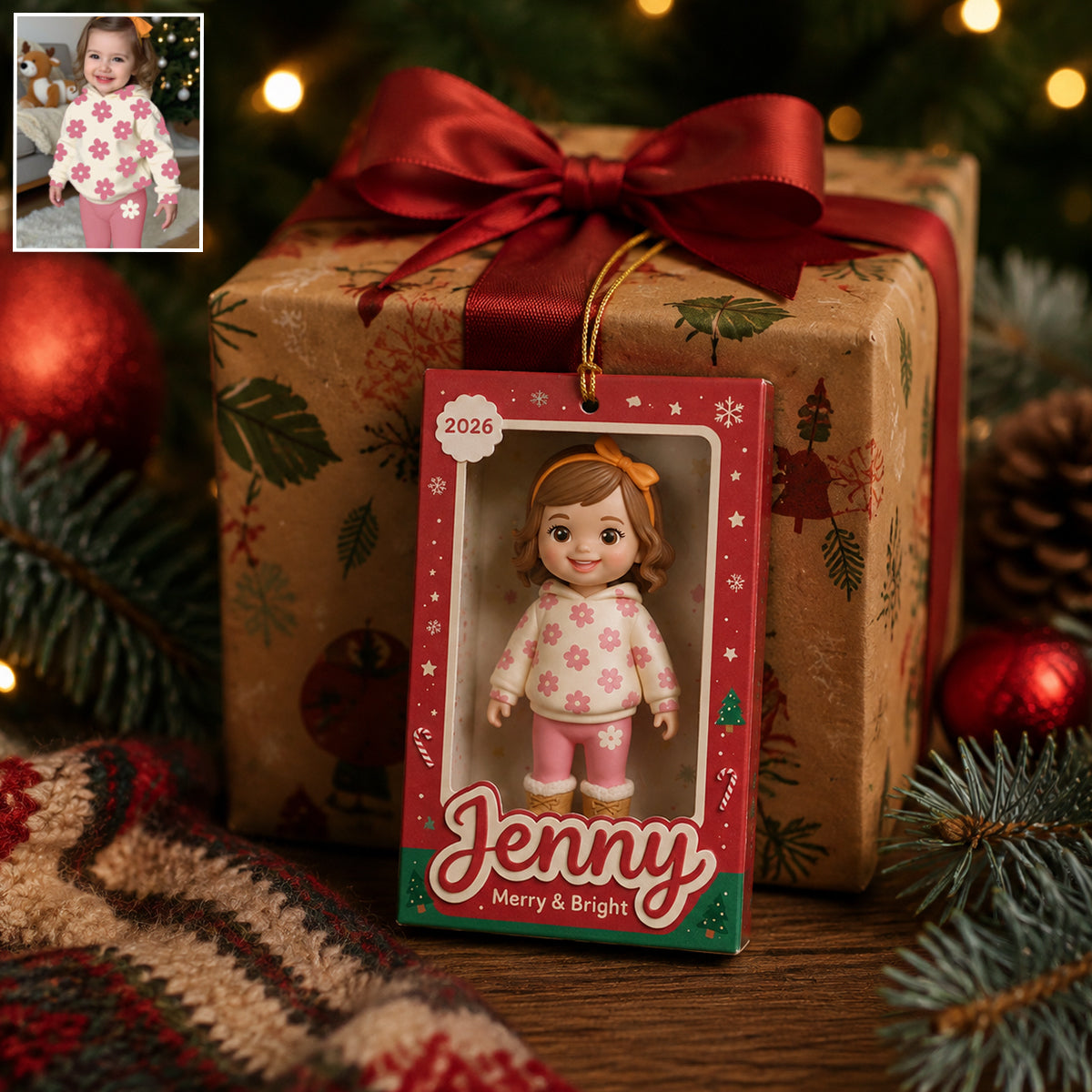Cute Kid Custom Photo - Personalized Kid Ornament
