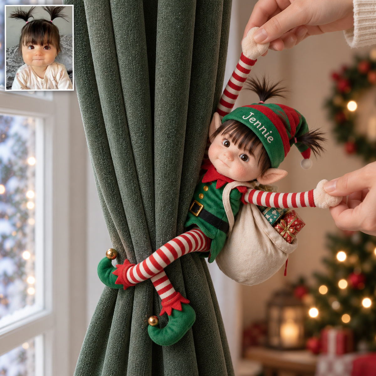 ELF Personnel - Poupée en Peluche Personnalisée pour Enfants