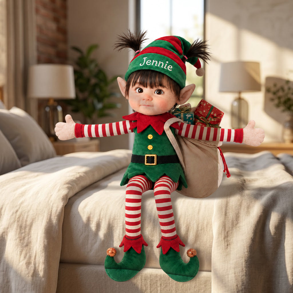 ELF Personnel - Poupée en Peluche Personnalisée pour Enfants
