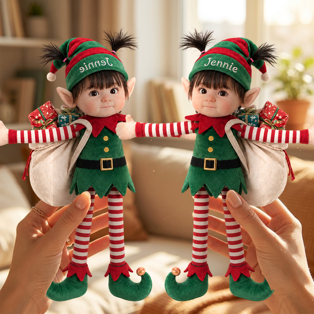 ELF Personnel - Poupée en Peluche Personnalisée pour Enfants