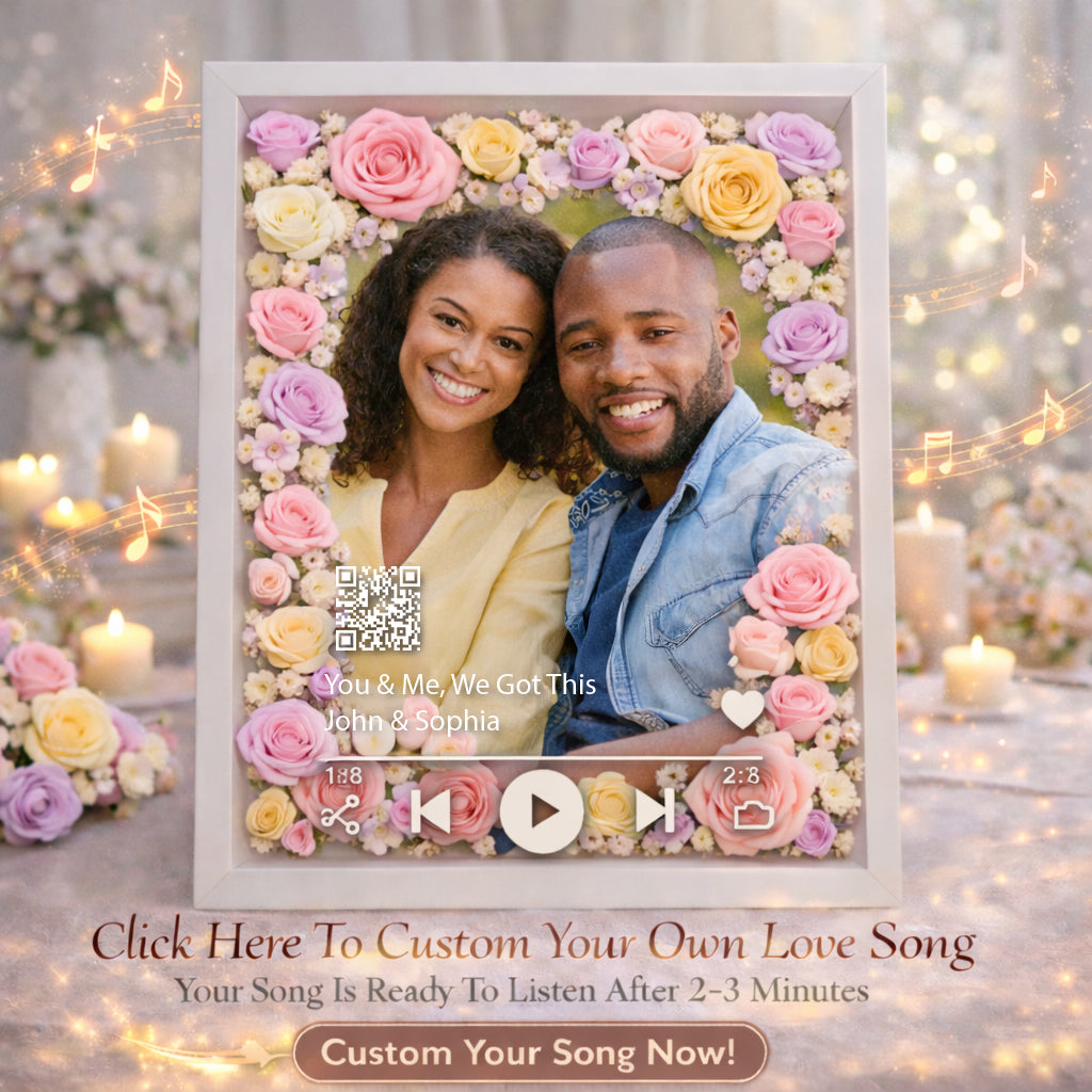 Créez votre propre chanson, le cadeau idéal pour lui/elle - Plaque acrylique personnalisée pour couple