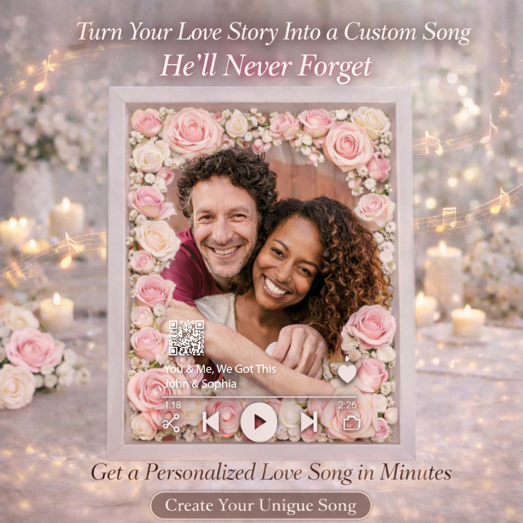 Créez votre propre chanson, le cadeau idéal pour lui/elle - Plaque acrylique personnalisée pour couple