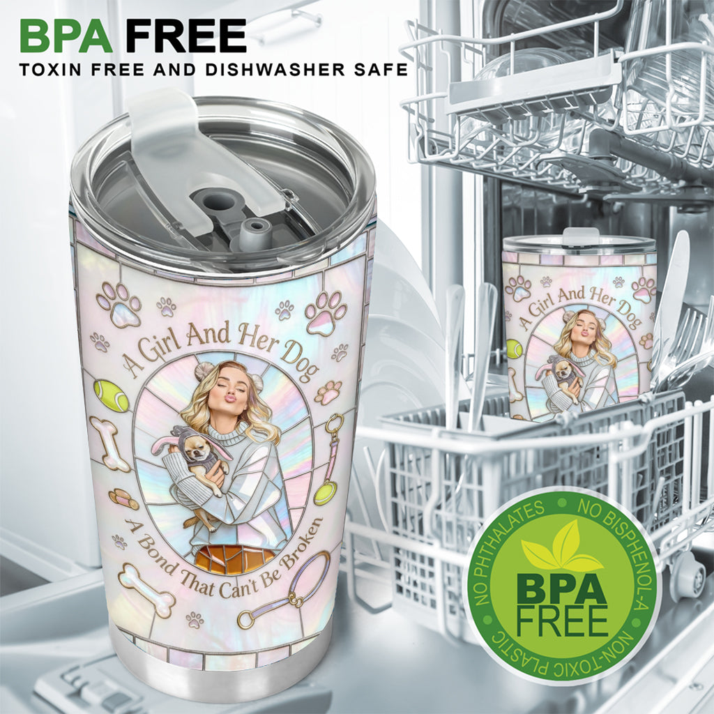 A Girl and Her Dog - Personalized Dog Tumbler