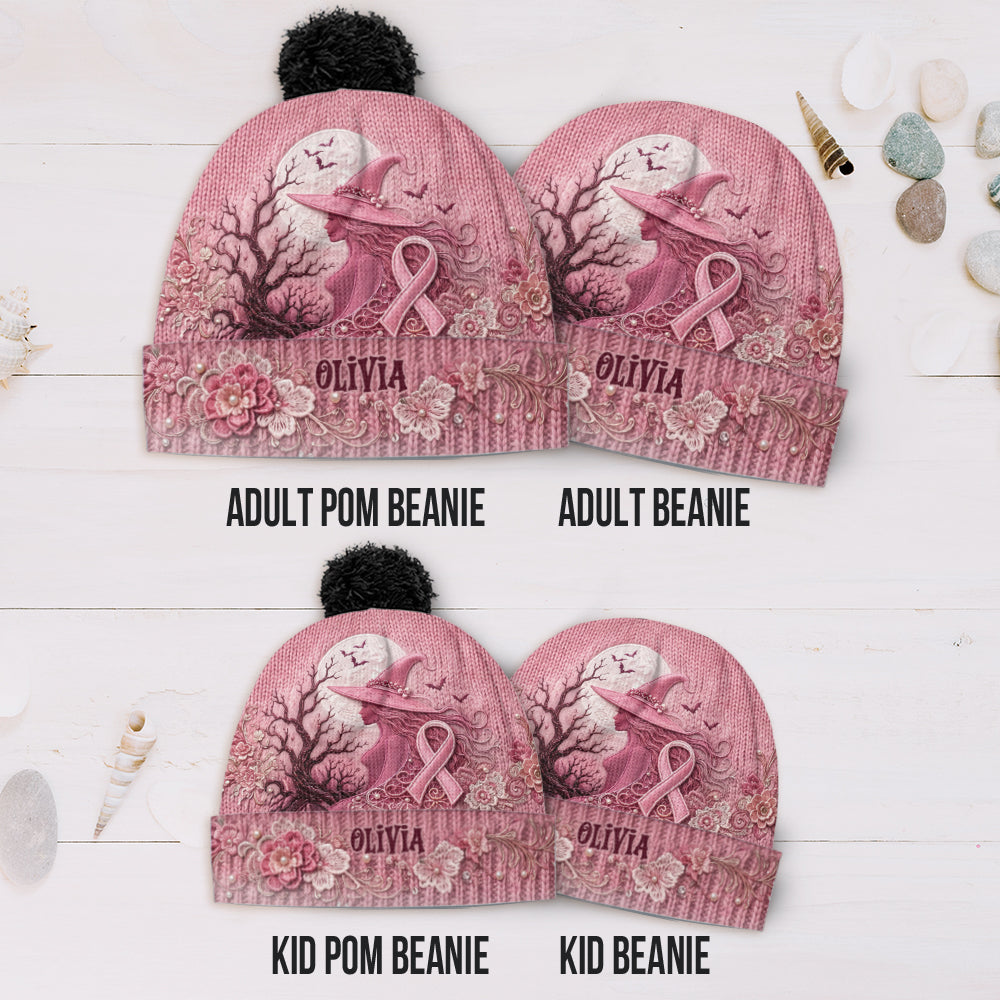 Die Pinke Hexe - Personalisierte Mütze zur Brustkrebsbewusstsein