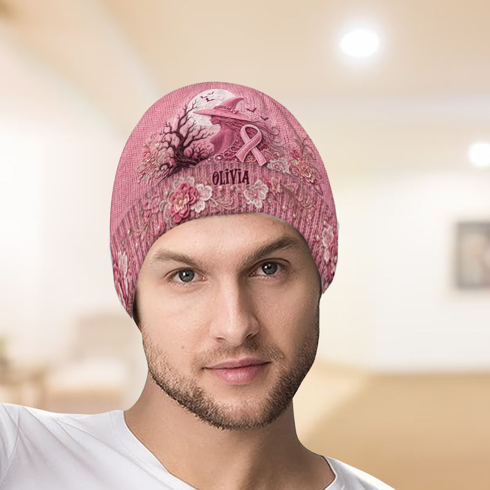 Die Pinke Hexe - Personalisierte Mütze zur Brustkrebsbewusstsein