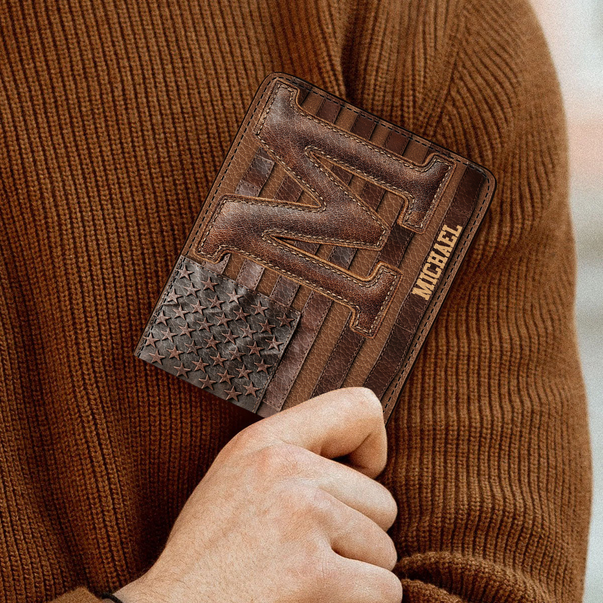 Alphabet Leather - Portefeuille en cuir personnalisé