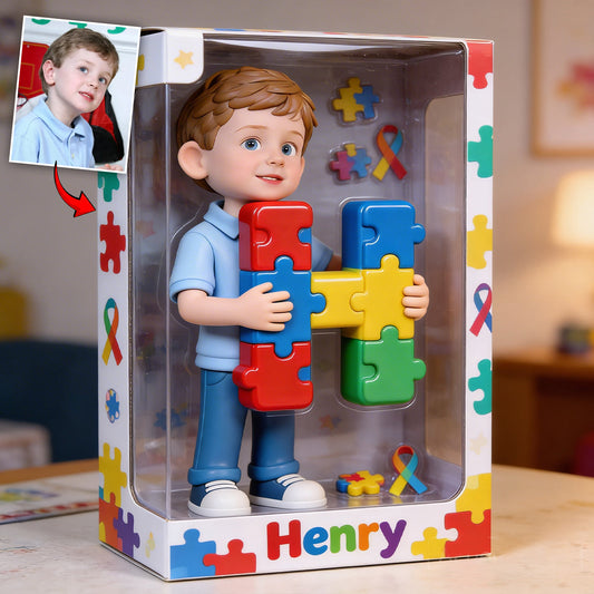 Autism Alphabet Letter - Personalized Autism Awareness Custom Shaped Acrylic Plaque