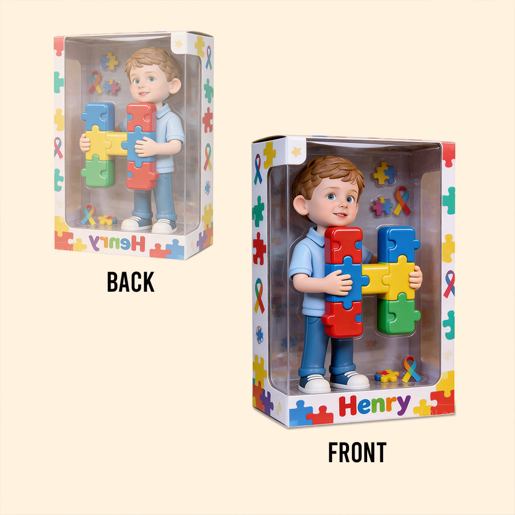 Autism Alphabet Letter - Personalized Autism Awareness Custom Shaped Acrylic Plaque