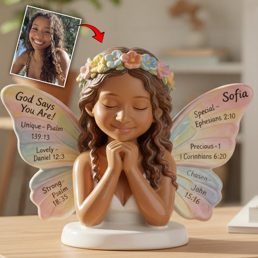 Gott sagt, du bist es – Personalisierte Acrylplakette in individueller Form für Afroamerikaner