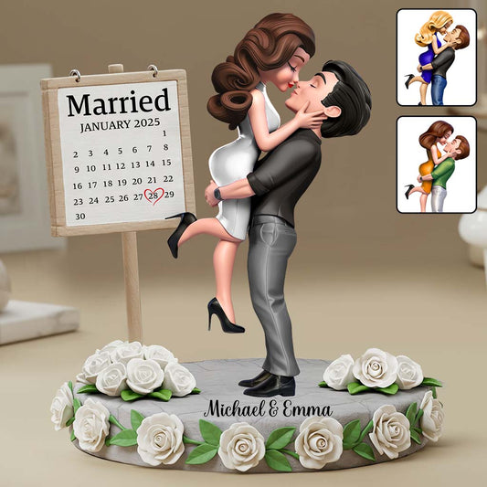 Happy Anniversary My Love - Personalized Couple Custom Shaped Acrylic Plaque
