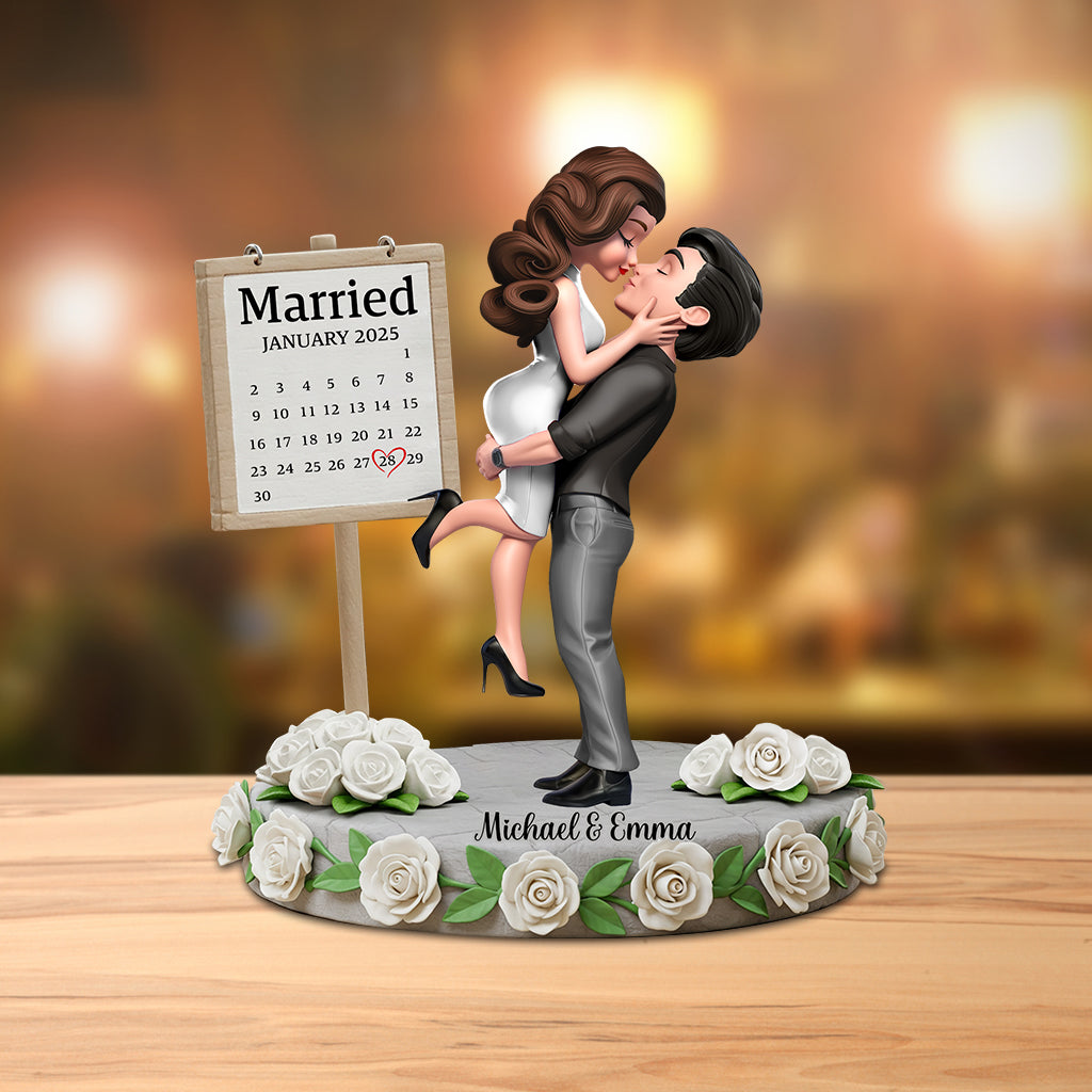 Happy Anniversary My Love - Personalized Couple Custom Shaped Acrylic Plaque
