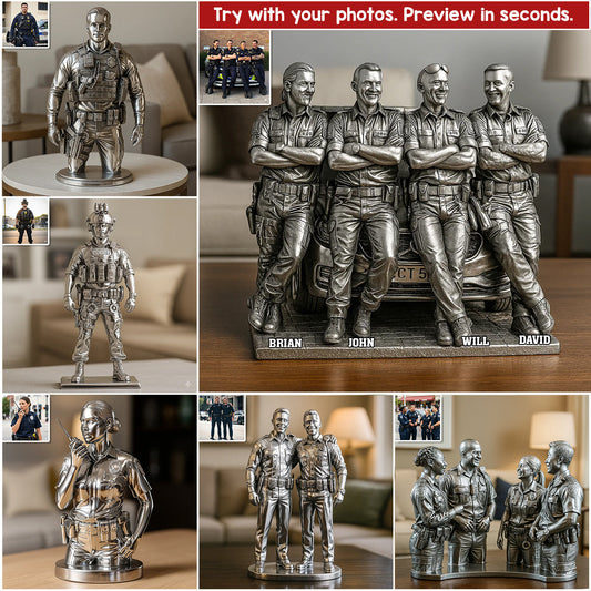 Any Photo - Personalized Police Officer Custom Shaped Acrylic Plaque