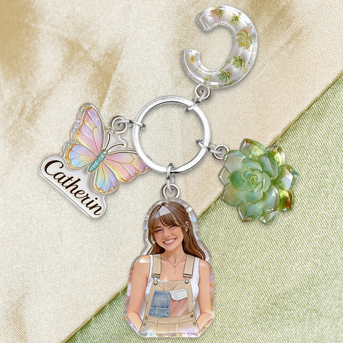 Love Gardening - Personalized Gardening Keychain With Charms