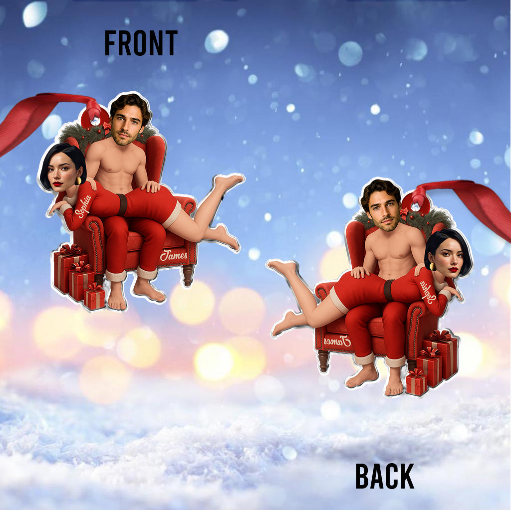 Funny Gift For Your Love - Personalized Couple Custom Shaped Ornament