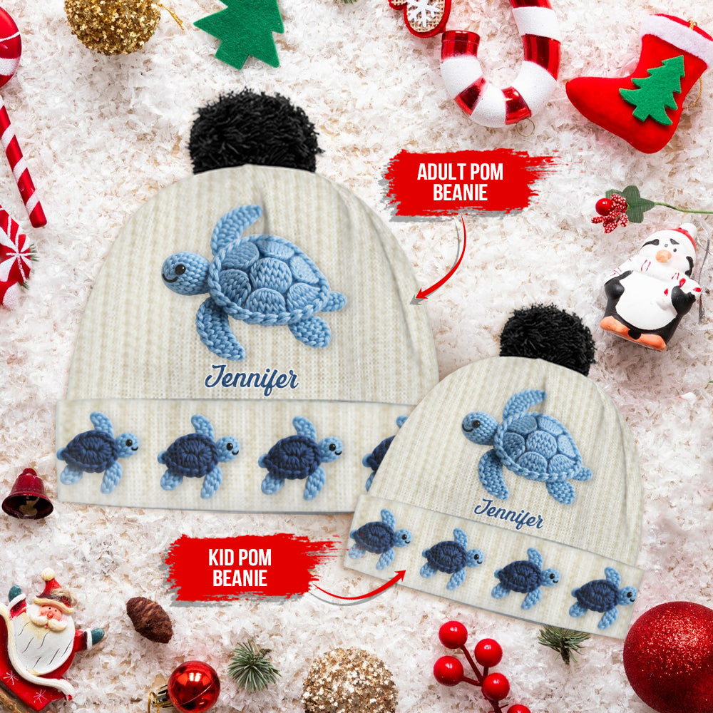 Love Turtle - Personalized Turtle Beanie Hat