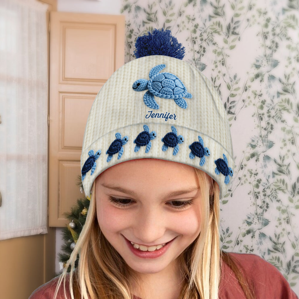 Love Turtle - Personalized Turtle Beanie Hat