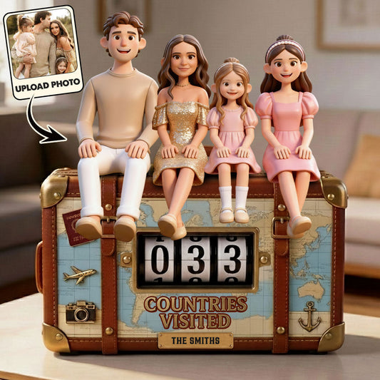 Bereiste Länder – Personalisierte, austauschbare Reiseplakette