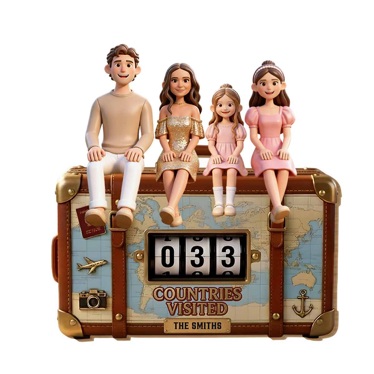 Countries Visited - Personalized Travelling Interchangeable Plaque