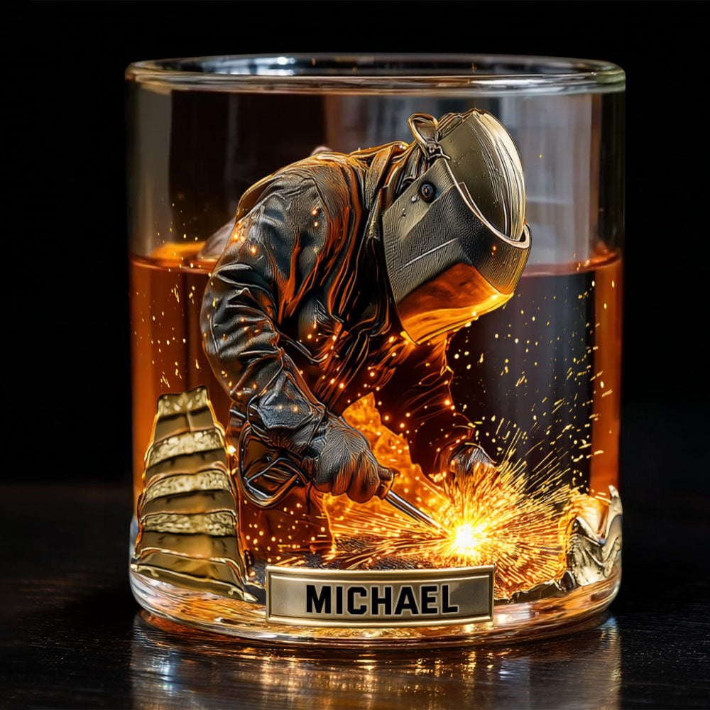 Strong Welder – Personalisiertes Whiskeyglas für Schweißer