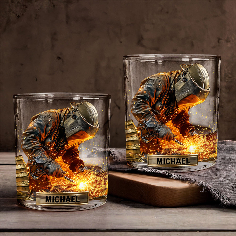 Strong Welder – Personalisiertes Whiskeyglas für Schweißer