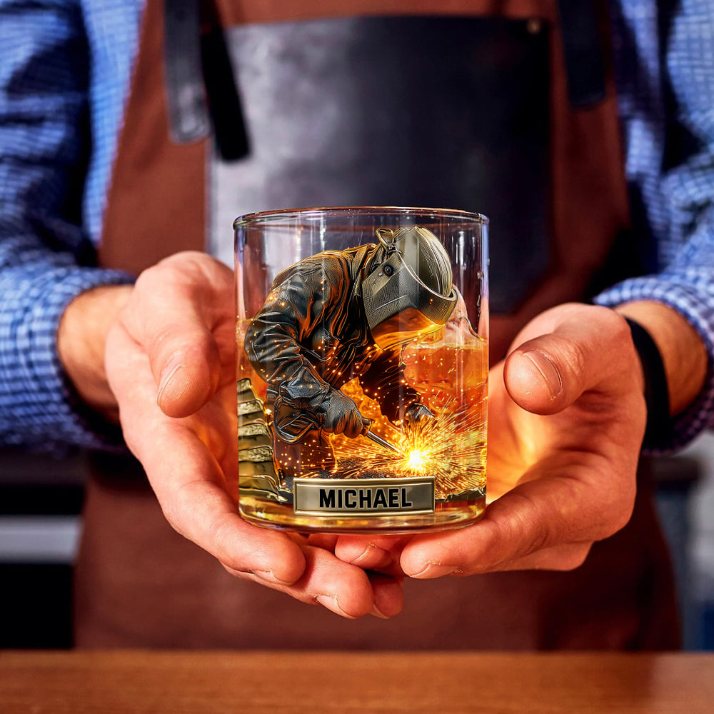 Strong Welder – Personalisiertes Whiskeyglas für Schweißer