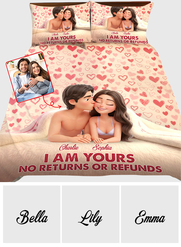 I Am Yours - Personalized Couple Quilt Set