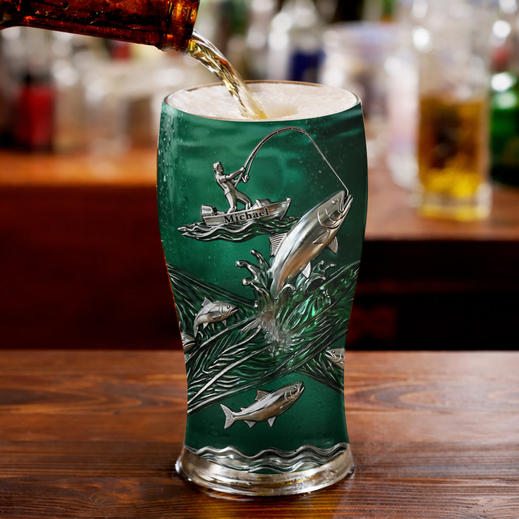 Gone Fishing - Personalized Fishing Beer Pint