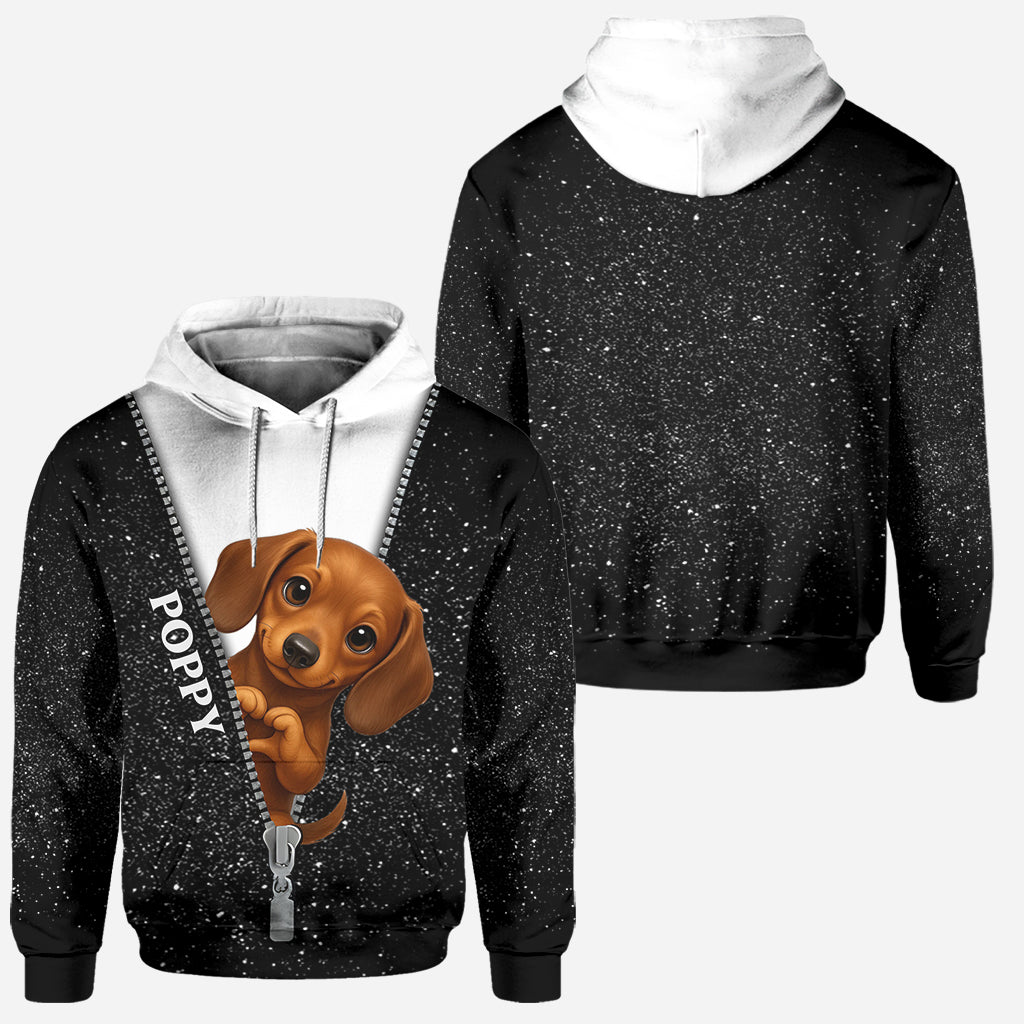 Cute Pet Peeking - Personalized Pet Hoodie and Leggings