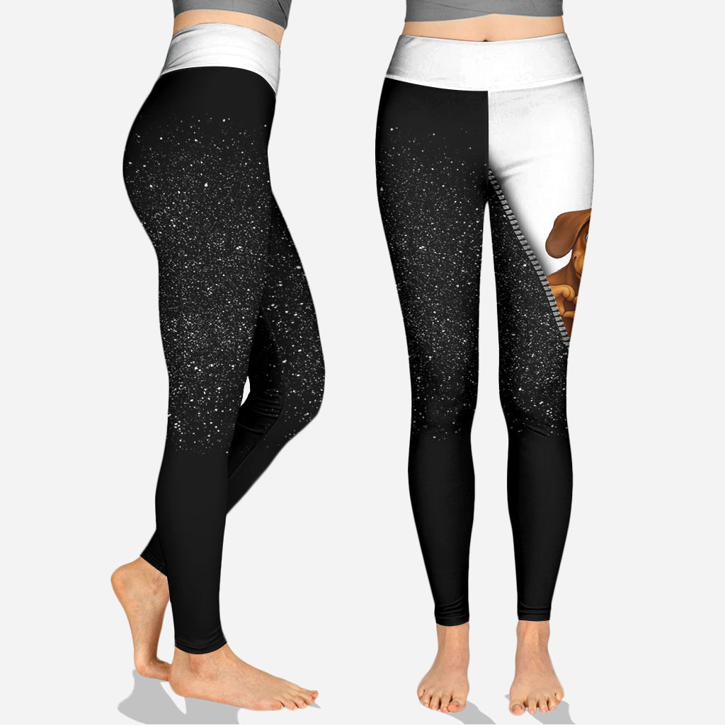 Cute Pet Peeking - Personalized Pet Hoodie and Leggings