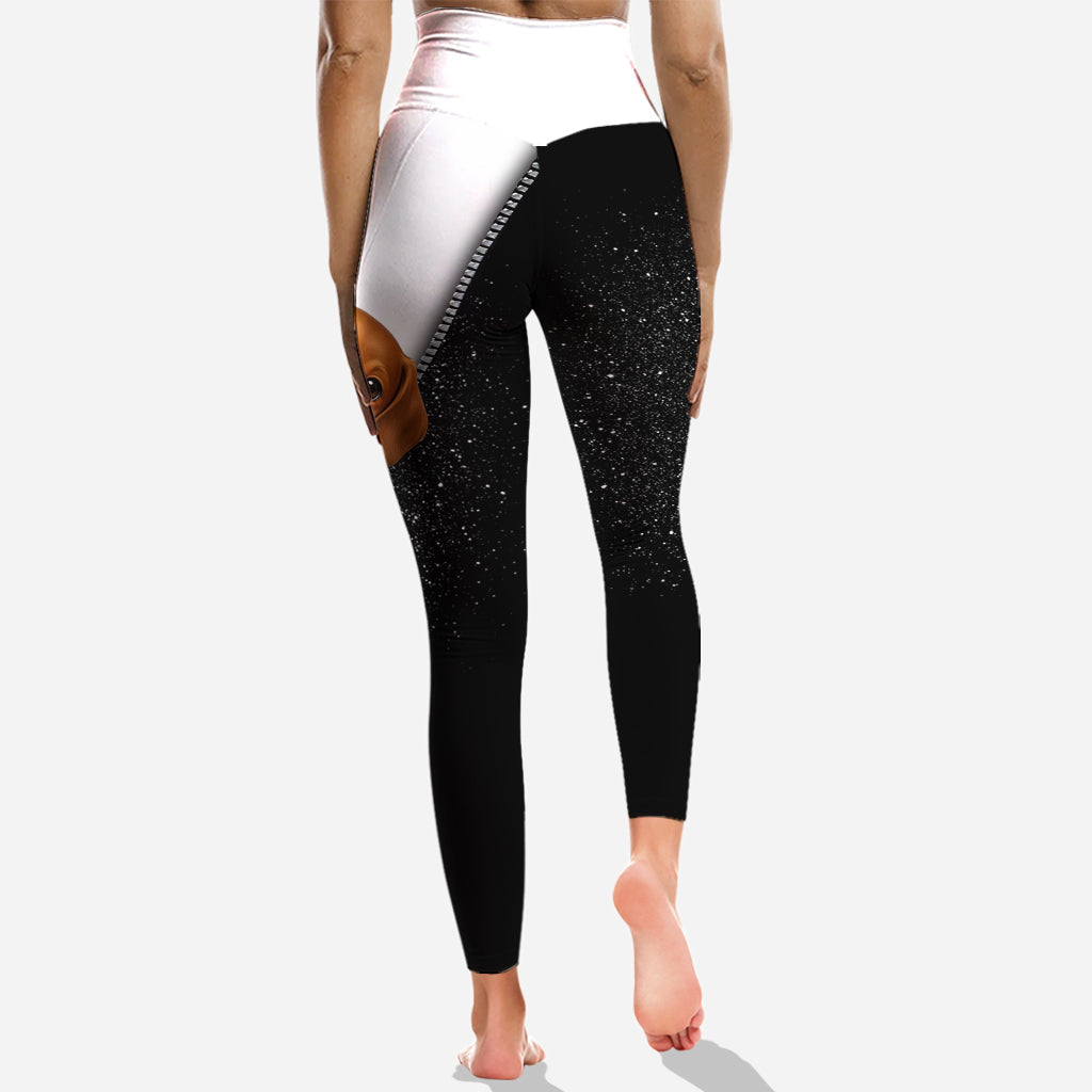 Cute Pet Peeking - Personalized Pet Hoodie and Leggings