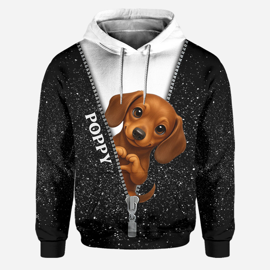Cute Pet Peeking - Personalized Pet Hoodie and Leggings