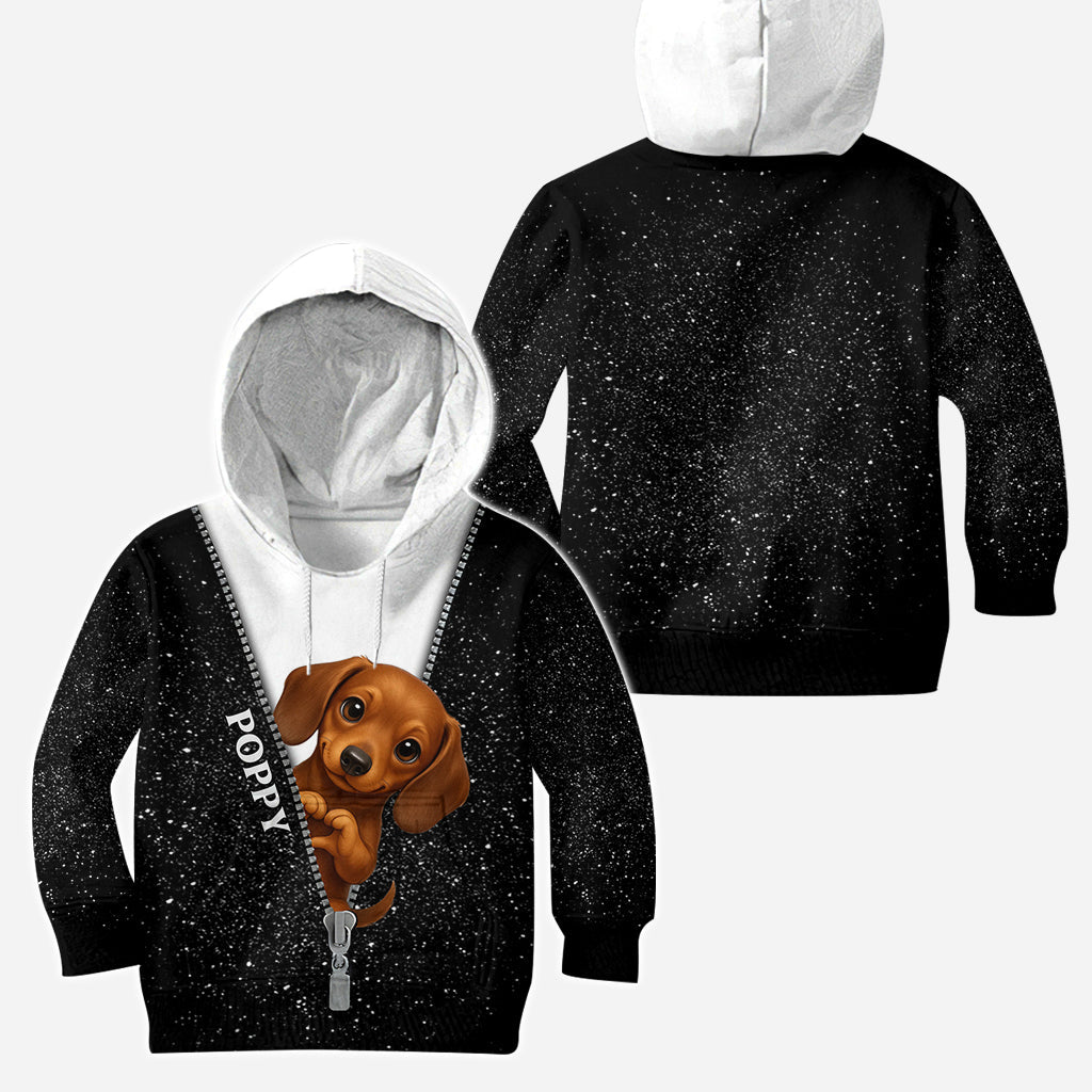 Cute Pet Peeking - Personalized Pet Hoodie and Leggings