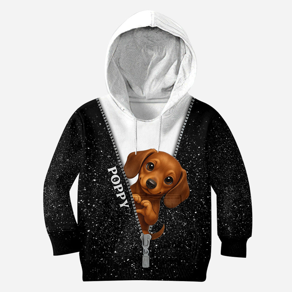 Cute Pet Peeking - Personalized Pet Hoodie and Leggings