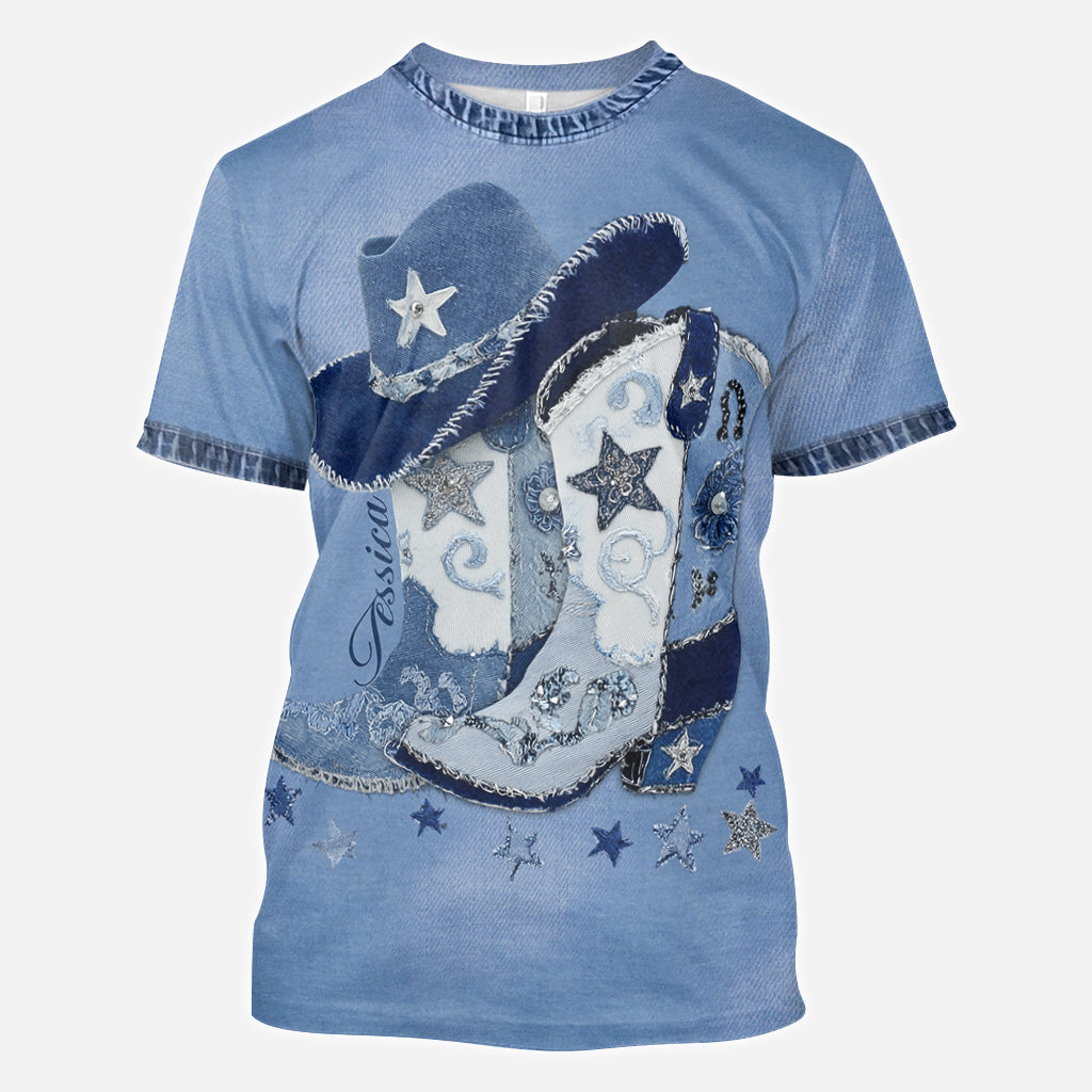Cowgirl-Stiefel - Personalisiertes Cowgirl-Shirt