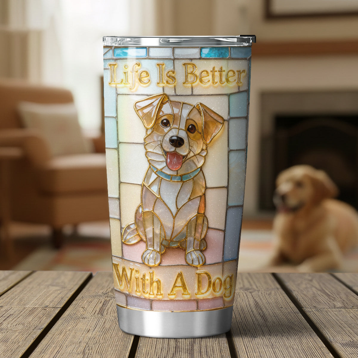 Life Is Better With A Dog - Personalized Dog Tumbler
