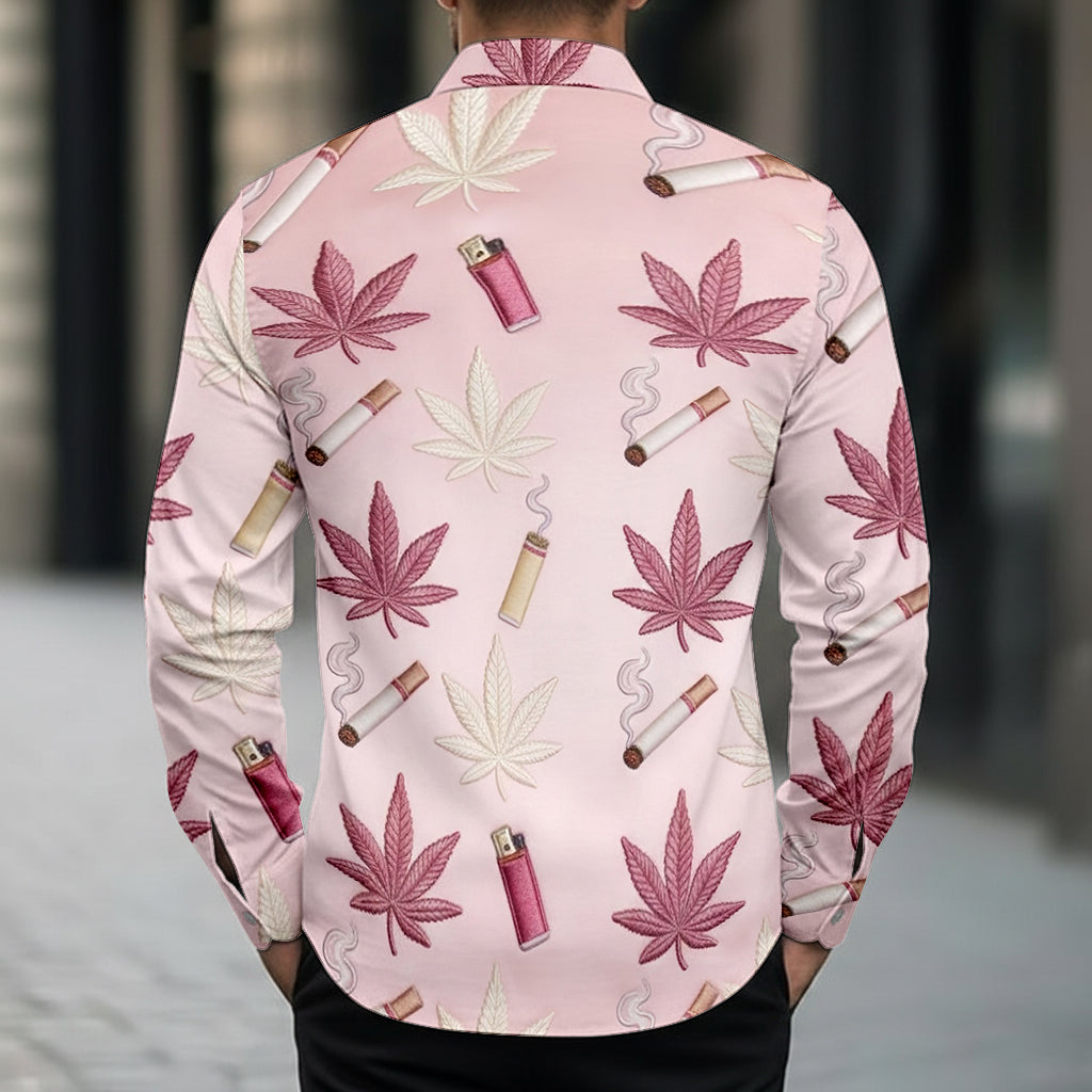 Green Magic Leaf - Personalized Weed Button-Up Shirt