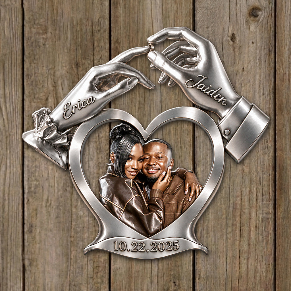 You & Me Forever Love - Personalized Couple 3D Printed Cut Metal Sign