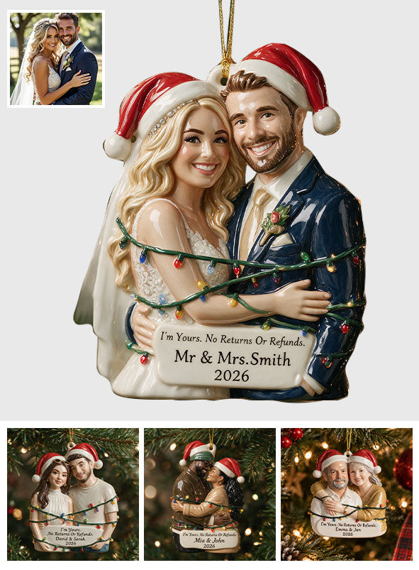 I'm Yours - Personalized Couple Custom Shape Ceramic Ornament