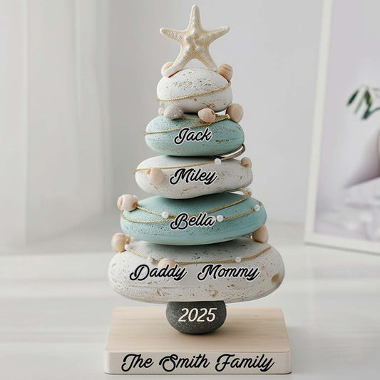 Our Family, Merry Christmas 2025 - Personalized Family Custom Shaped Acrylic Plaque